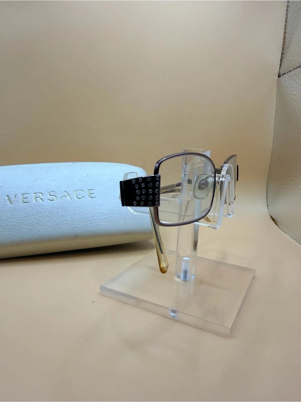 Versace Eyeglasses Purple with Crystal Embellishments